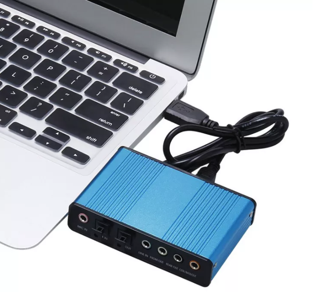 Зовнішня USB звукова аудіо карта 5.1 на 6 каналів SPDIF/оптика/CM6206