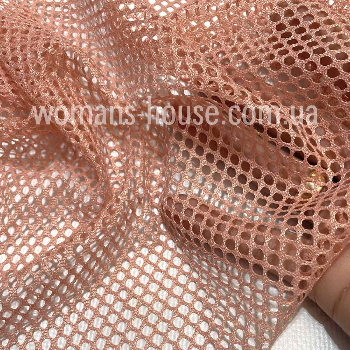 Сітка підкладкова середнє зерно 4 мм Персиковий, фото 1