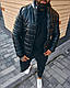 Чоловіча тепла коротка куртка шкіряна осіння/весняна, фото 2