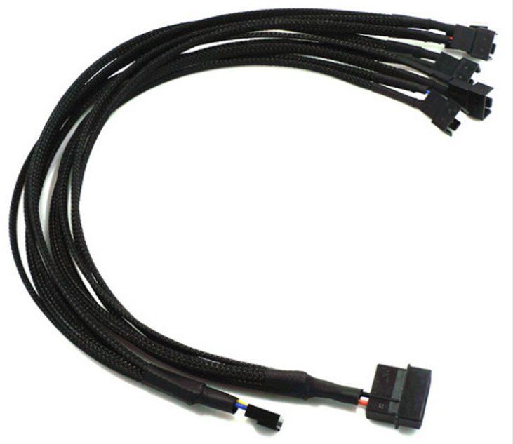 Перехідник керований 43см SATA/MOLEX на 5 кулер 4 pin hub кулер fan
