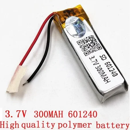 Батарея 300mah 3.7 V 601240 Літій-Полімерний Акумулятор для Bluetooth Гарнітури, фото 1
