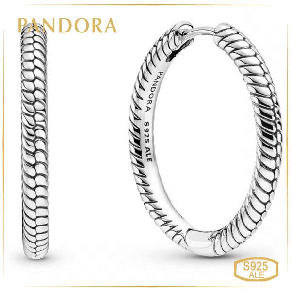 Пандора Сережки-кільця зі зміїним орнаментом Pandora 299532C00