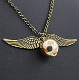 Незвичайний Кулон "Золотий снитч" на Ланцюжку з Гаррі Поттера!, фото 2