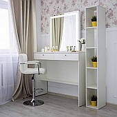 Високий стіл для візажиста з дзеркалом і LED підсвіткою