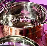 Набір кухонного посуду з неіржавкої сталі 8 предметів Edenberg EB-2412 Набір каструль для всіх різновидів плит, фото 6