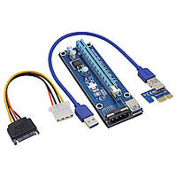 Райзер PCI-Express, PCI-E 1X на 16X USB 3.0 Molex V006