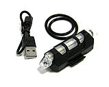 Стоп сигнал на велосипед USB фара задня Білий, фото 3