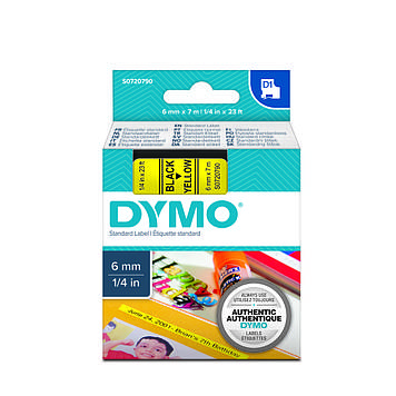 Картридж D1 DYMO 6 мм х 7 м жовтий пластик/чорний шрифт 43618/S0720790