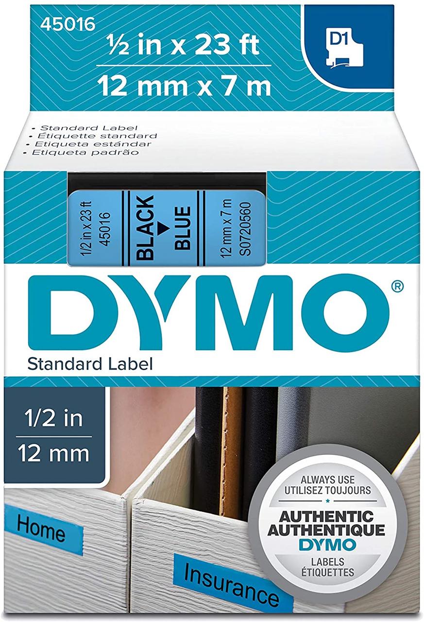 Картридж D1 DYMO 12 мм х 7м блакитний пластик/чорний шрифт 45016/S0720560