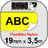 Картридж S0718090 з нейлоновою  стрічкою  RHINO для термопринтерів DYMO 19 мм х 3,5 м, фото 4