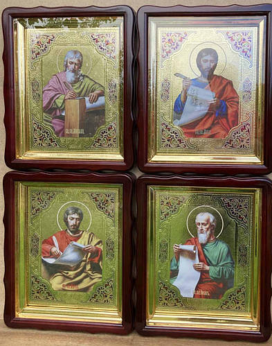 Купить Иконы апостолов евангелистов на заказ с эмалью 35х40см, цена 650 ...