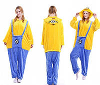 Кигуруми Миньон для взрослых Minion, миньоны пижама кигуруми комбинезон (сзади молния)