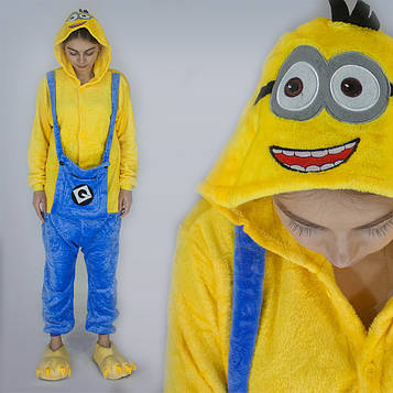 Кігурумі Міньйон для дитини Minion, міньйони піжама кігуру комбінезон (ззаду блискавка)