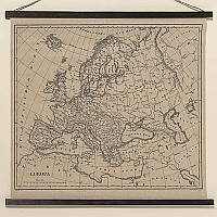 Настенное панно картина Карта Европы 78 см. кремовое 480565