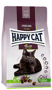 Сухий корм Happy Cat Sterilised Weide-Lamm для стерилізованих кішок та кастрованих котів з ягням, 10кг