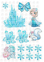 Вафельна картинка для тортів Modecor Холодне серце 3