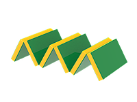 Мат детский гимнастический складной 300х100х10 см ПВХ сменный чехол для дома, школ детских садов