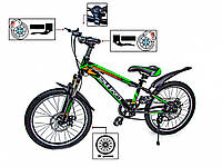 Детский двухколесный велосипед Scale Sports 20" с дисковым тормозом Зеленый