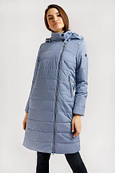 Довга жіноча куртка демісезонна Finn Flare B20-11097-113 блакитна M