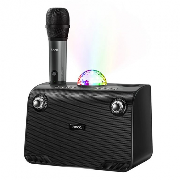 Бездротова Bluetooth колонка + мікрофон HOCO BS41 Warm Sound караоке