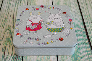 Жерстяна коробка 195х195х55мм принт №2