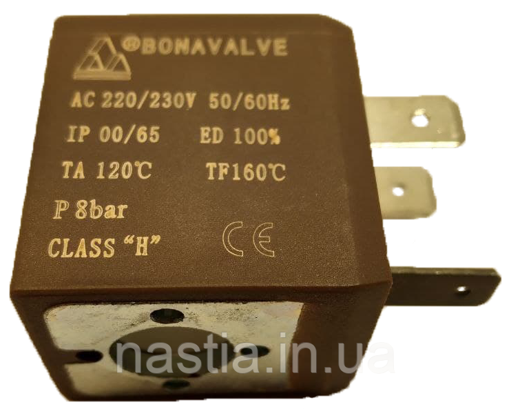 9121.080.00А Катушка електроклапана, 220-230V, 50Hz, TA120*C, TF160*C, 8bar, d=10.2mm