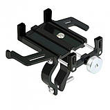 Велодержатель для телефону, смартфона SJJ-012 алюміній, чорний, фото 4