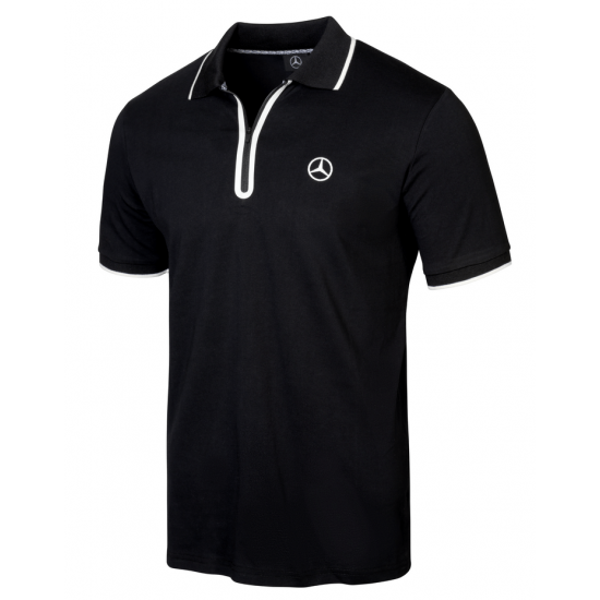 Чоловіча сорочка-поло Mercedes-Benz Men's Polo Shirt, Black, артикул B66958706