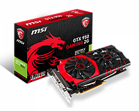 Видеокарта GTX 950 2GB MSI Gaming (GTX-950-GAMING-2G) Б/У (TF)