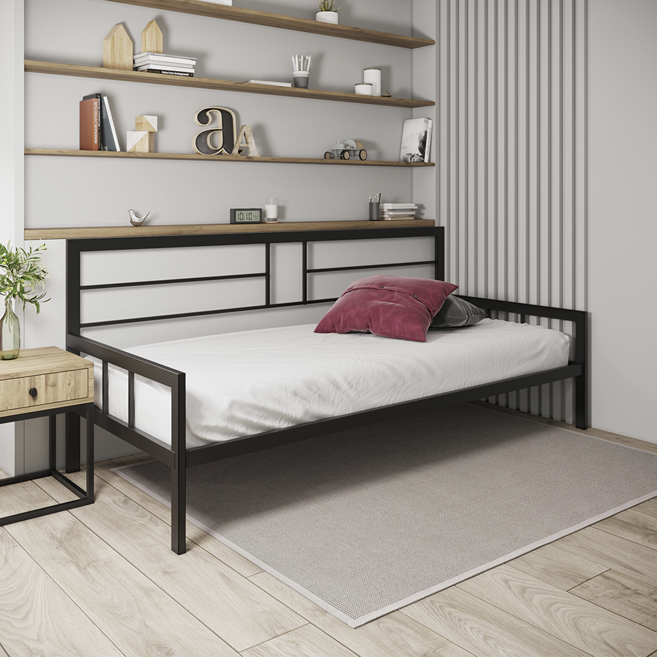 Диван-ліжко металевий Дабл, фото 1