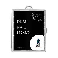 Форми для нарощування нігтів ADORE Dual Nail Forms Type 1 Natural 120 шт (17721Gu)