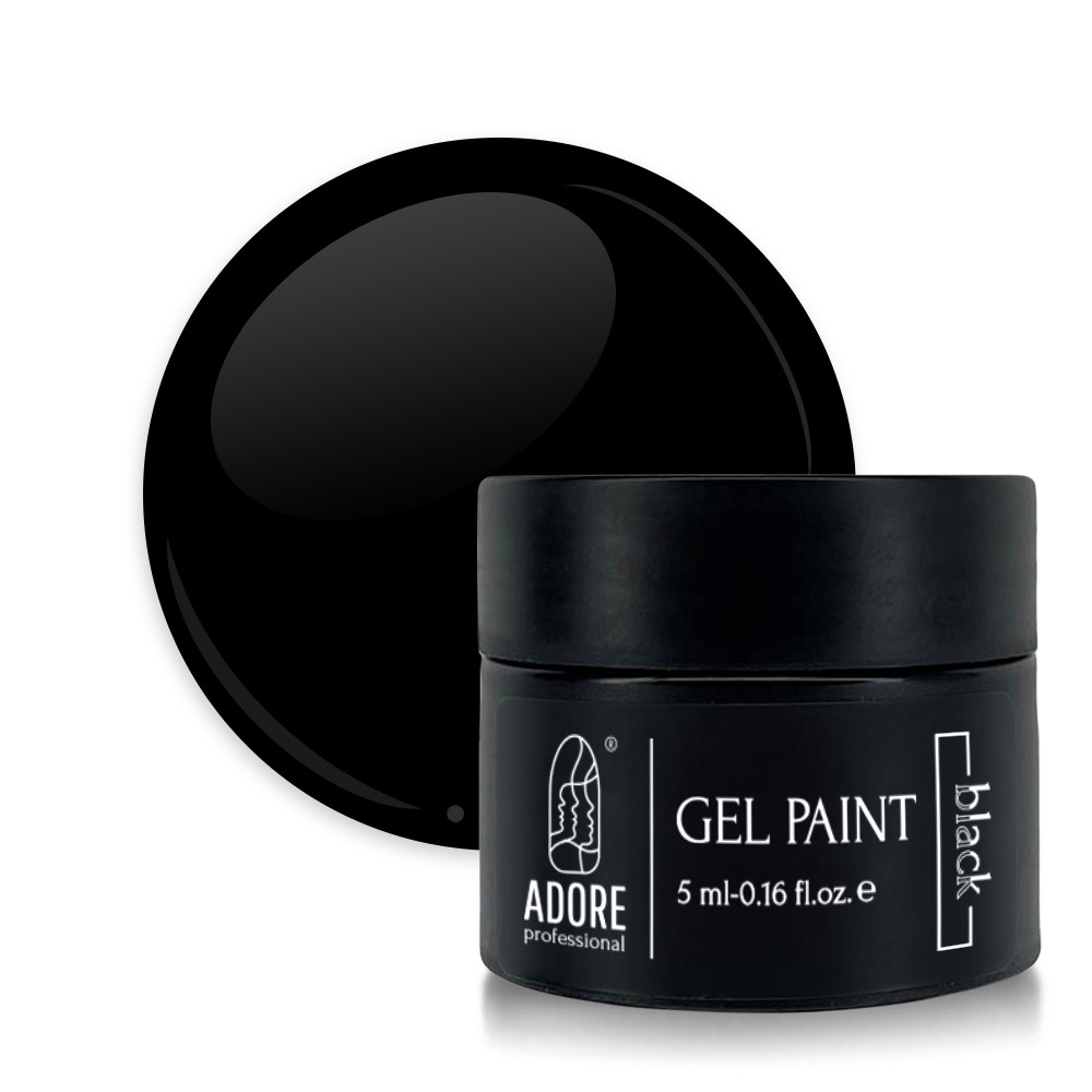 Гель-фарба ADORE Gel Paint №02 Black 5 мл, фото 1