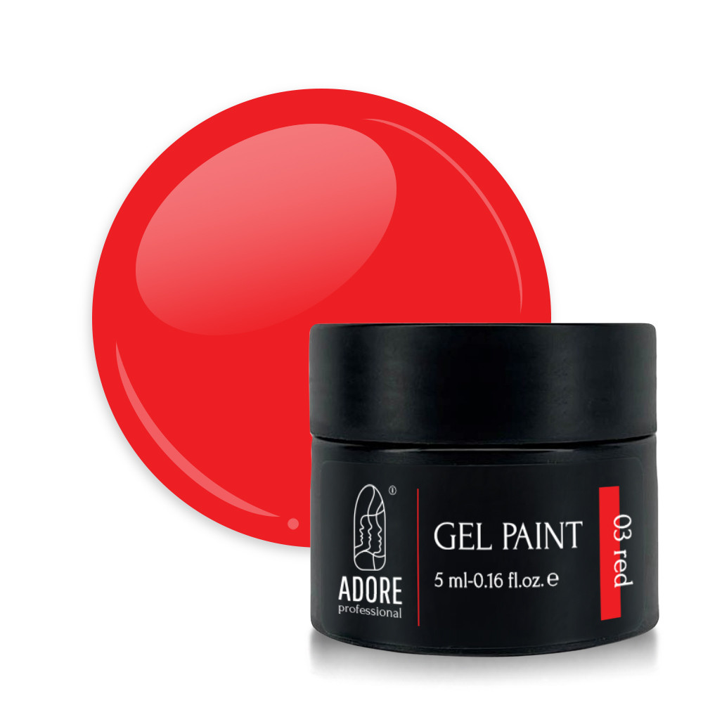 Гель-фарба ADORE Gel Paint №03 Red 5 мл, фото 1