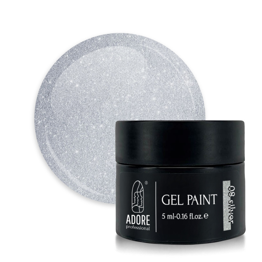 Гель-фарба ADORE Gel Paint №08 Silver 5 мл