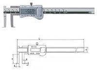 Штангенциркуль цифровой отраслевой ШЦЦО 0-300-0.01 (для наружных измерений канавок)