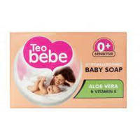 Твердое мыло детское Teo Bebe Aloe Vera&vitamin E 75г