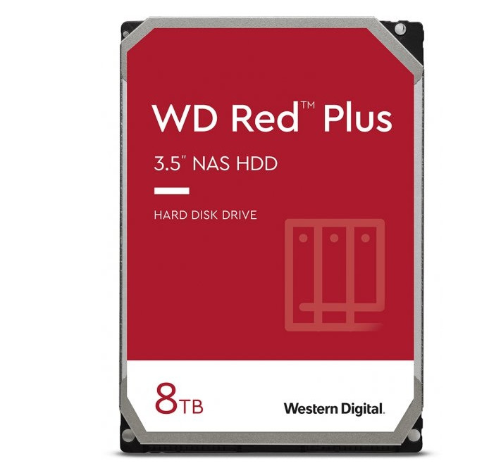 Жорсткий диск Western Digital Plus Red 8TB 7200rpm 256МВ WD80EFBX 3.5 SATA III EU для систем NAS