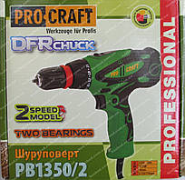 Мережевий шуруповерт Procraft PB1350/2 (DFR, 2 швидкості)