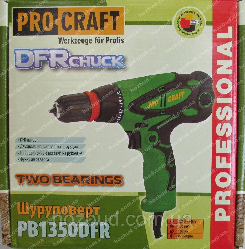 Мережевий шуруповерт Procraft PB1350DFR (знімний патрон)