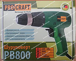 Мережевий шуруповерт PROCRAFT РВ800