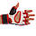 Рукавички для змішаних єдиноборств MMA Zelart BO-1374 червоний-чорний, фото 3