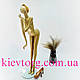 Манекен жіночий золотий гіпсовий для вітрини магазину одягу, фото 3