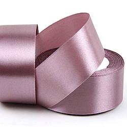 Стрічка атласна для упаковки, 4 см Пильна рожева