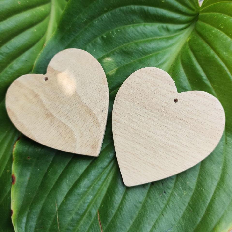 Підвіска дерев'яна "Сердечко" на ялинку 7,3*6,5 см.|заготівля для декору | під фарбування | для декупажу