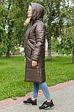 Жіноче стильне зимове пальто з капюшоном Клімента, фото 7