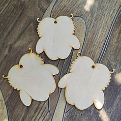 Підвіска фанерна "Сова" на ялинку 7,4*6,5 см.|заготівля для декору | під фарбування | для декупажу