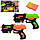 Дитячий набір зброї 2 пістолети з м'якими кулями на присосках і мішенню H1100A-3, іграшковий автомат бластер, фото 2