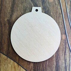 Підвіска фанерна "Куля" на ялинку 8,5*8,5 см.|заготівля для декору | під фарбування | для декупажу