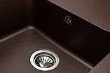 Гранітна мийка Granado AVILA marron 6250 коричнева, фото 6