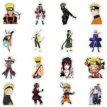 Набір вінілових наклейок стикерів Наруто Naruto No3 Аніме Стикербомбінг на автотелефон ноутбук стіну 100 шт., фото 4